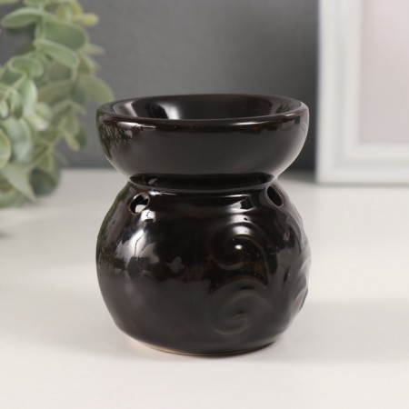 Aroma lamp ceramics "Geometry and vegetation" mix 7.5x8.5x9 cm-2