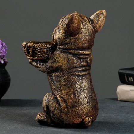 Candy Candy "A Dog with Brain" Bronze, 24x15x17cm-2