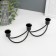 Summary Metal for 3 candles "swing" black 8.5x26.5x5.5 cm