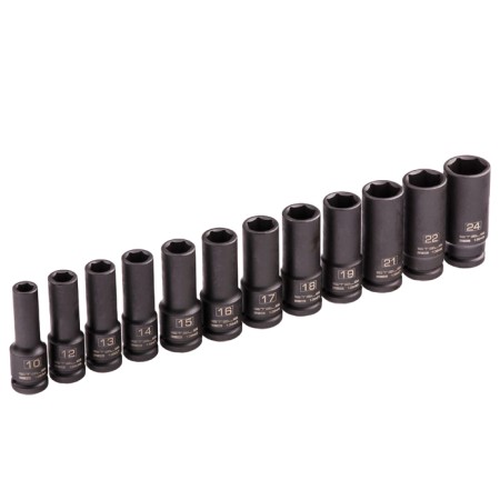 Set of end heads STELS 13998, 10-24 mm, 1/2 ", 12 pcs., Shock, hexagonal-1