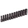 Set of end heads STELS 13998, 10-24 mm, 1/2 ", 12 pcs., Shock, hexagonal