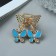 Hair crab "Milad" butterflies, 2.5 cm, gold
