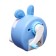 Mechanical sharpener with container, blue/white ears
