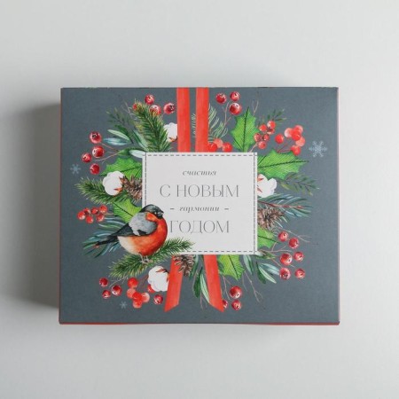 Packaging for confectionery "Happy New Year!", 20 x 17 x 6 cm, New Year-3