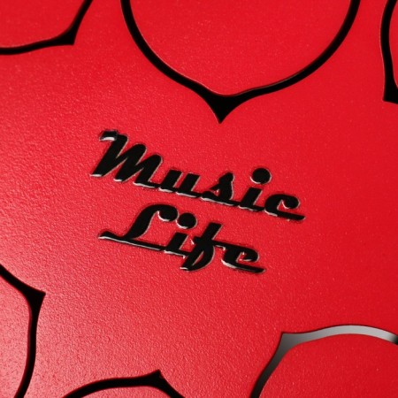 Musical instrument glucophone, red, 8 petals, 15 x 9 cm-4