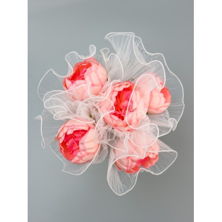Floristic material for bouquets, white, 28cm*4m
