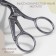 Scissors for needlework "her tsapels", mowed blade, 4.5 ", 11.4 cm, silver color