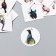 A set of stickers "Rare birds" 40 pcs in a box 3.8x3.8 cm