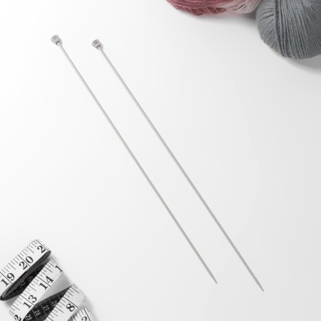 Knitting knitting needles, straight, with Teflon coating, D = 2.5 mm, 35 cm, 2 pcs-1