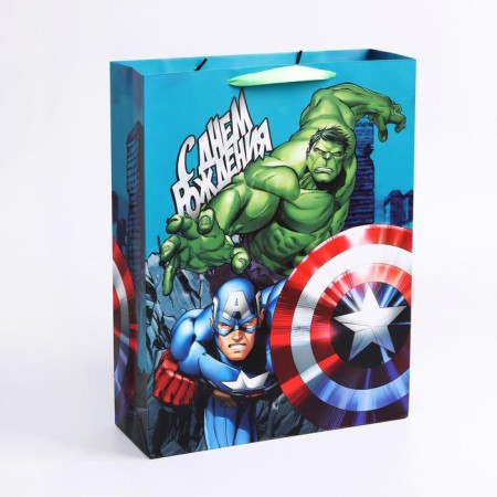 Gift package "Happy Birthday!" 31x40x11 cm, packaging, Avengers-2