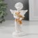 Polystone souvenir "Snowty Angel stands with his teddy bear 8x4.5x3.5 cm