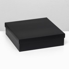 The box is folding, cover is, black, 30 x 30 x 8 cm