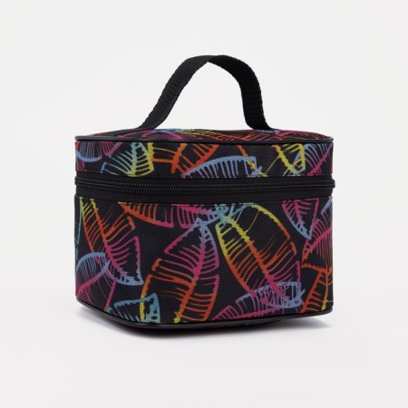 Cosmetic bag with lightning, black color