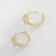 Earrings with rhinestones Xuping inner contour, white color in gold