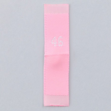 Textile strip "46", 4.6 x 1.1 cm, pink color-3