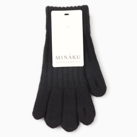 Women's gloves minku, black color, 21 cm-3