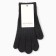 Women's gloves minku, black color, 21 cm