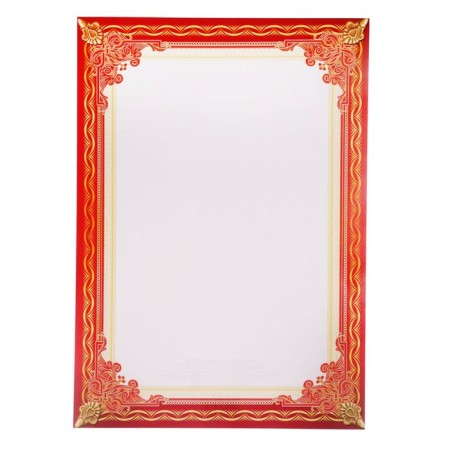 Classic certificate without inscription, red, 157 g/sq.m-1