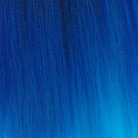 SIM-BRAIDS Kanecalon is three-color, corrugated, 65 cm, 90 gr, blue/blue/black (#FR-34)-1