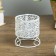 Summary Metal 1 Candle "Rose" White 6.3x6.7x6.7 cm