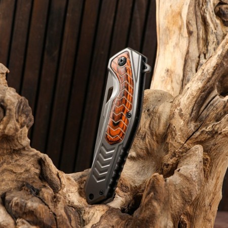 Folding "Predator" semi -automatic, wood lining, 22cm, blade 9.3cm-5