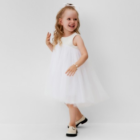 Платье для девочки MINAKU: PartyDress цвет белый, рост 110-13