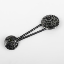 Decorative fastener, d = 2.5/3 cm, black color