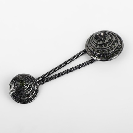 Decorative fastener, d = 2.5/3 cm, black color