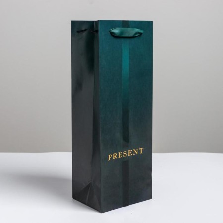 Gift Package Laminated for a bottle, packaging, "Present", 13 x 36 x 10 cm-1