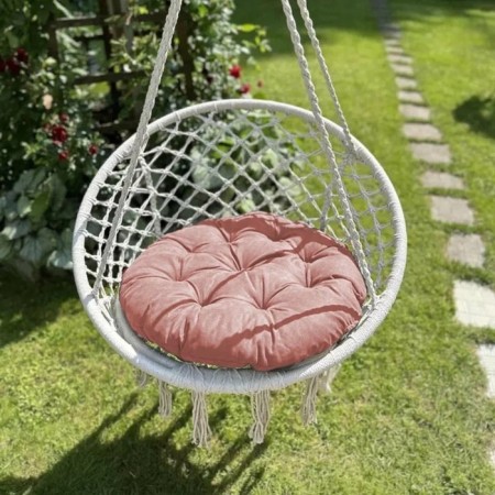Pillow for swing "Tina", diameter 60 cm, color light pink-1