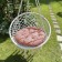 Pillow for swing "Tina", diameter 60 cm, color light pink