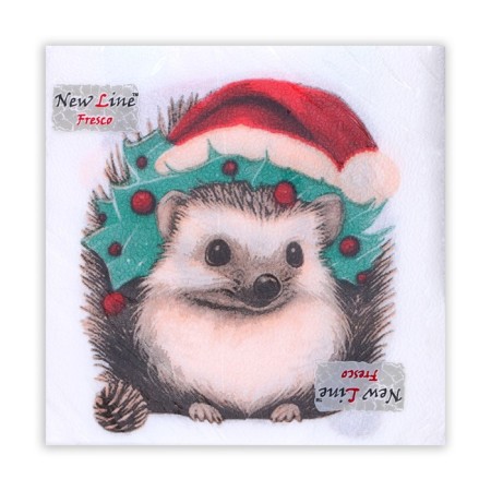 Paper Nev Line Fresco "New Year's Hedgehog" 2 layers, 33x33, 20 pcs.