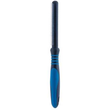 Delight comb, with rings, double-sided 24/37 teeth 25 mm, black and blue-1