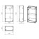 Cabinet mounted spectrum 40, 40 x 21.6 x 75 cm, facade MDF