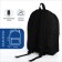 Youth backpack from textiles on the zipper "Anime", pocket, black color