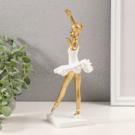 Polystone souvenir "Ballerina in a white pack" 9x7.5x22 cm-1