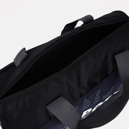 Sports bag with lightning, long belt, black color-2
