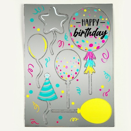Decoration for the cake "Happy Birthday", balls-3