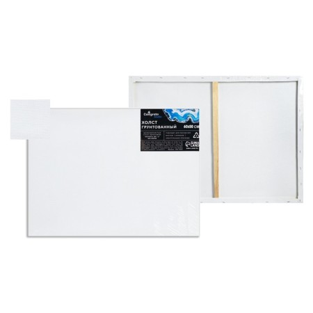 Canvas on the subframe, cotton 100%, 1.6 x 60 x 80 cm, acrylic soil, fine -grained, 280 g/m²