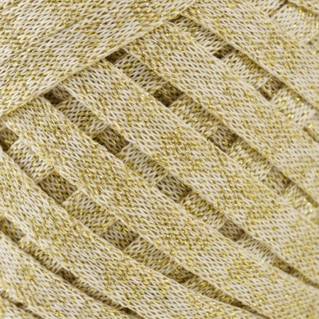 Knitted yarn "Ribbon" with Lurex 85m/170 ± 5 g (Ecc, Lurex: Gold)-2