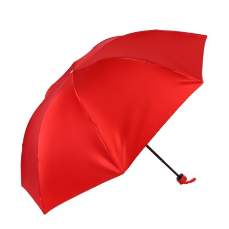 Mechanical “monoton” umbrella, satin, 4 additions, 8 spokes, r = 49 cm, red color-3