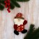 Soft suspension "Santa Claus in a suit with a pattern" 7x12 cm, red