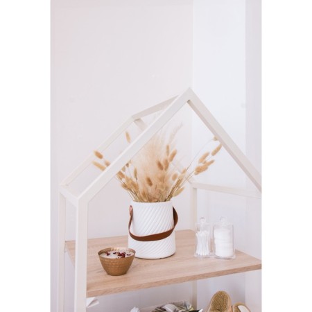 Vase for Flowers LADOOM "Vedera", 2.8 l, 18 × 16.5 × 14 cm, white color-6