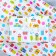 Glossy packaging paper "Balls", 70 × 100 cm, 1 sheet