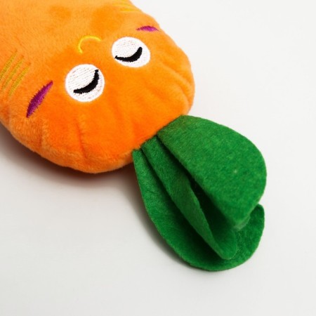 A toy for dogs "carrot" with a squeak, 18 cm, orange-3