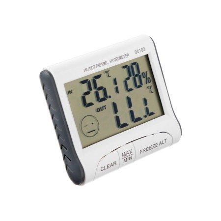 Thermometer Luazon LTR-15, electronic, 2 temperature sensors, humidity sensor, white-1
