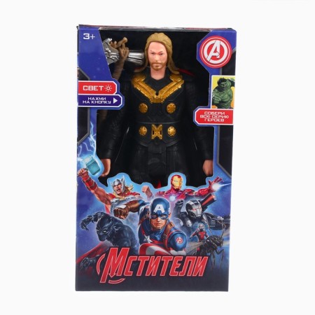 Figure Marvel "Avengers. Thor with long hair ", collectible, with weapons, lighting effects-6