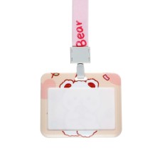 Badge horizontal external size 10 x 7.8 cm, internal size 5.2 x 8.2 cm, tape 42 cm, with the pattern 
