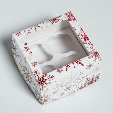 LET IT SNOW cupcakes, 16 x 16 x 10 cm, New Year-2