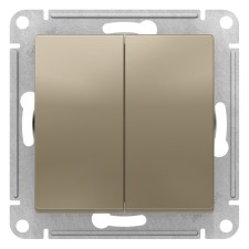 Switch Se Atlasdesign, 10 A, 2 keys, CC. 5, mechanism, champagne color